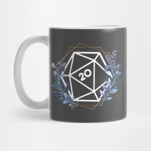 Floral Gold D20 Mug